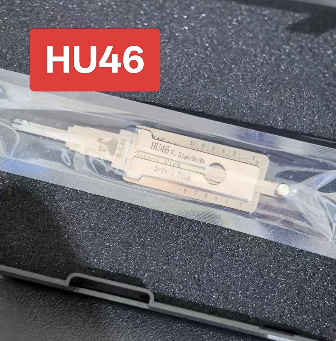 🔧 Lishi 2-in-1 HU46 Auto Lock Pick & Decoder, Ultimate Car Decoding Tool