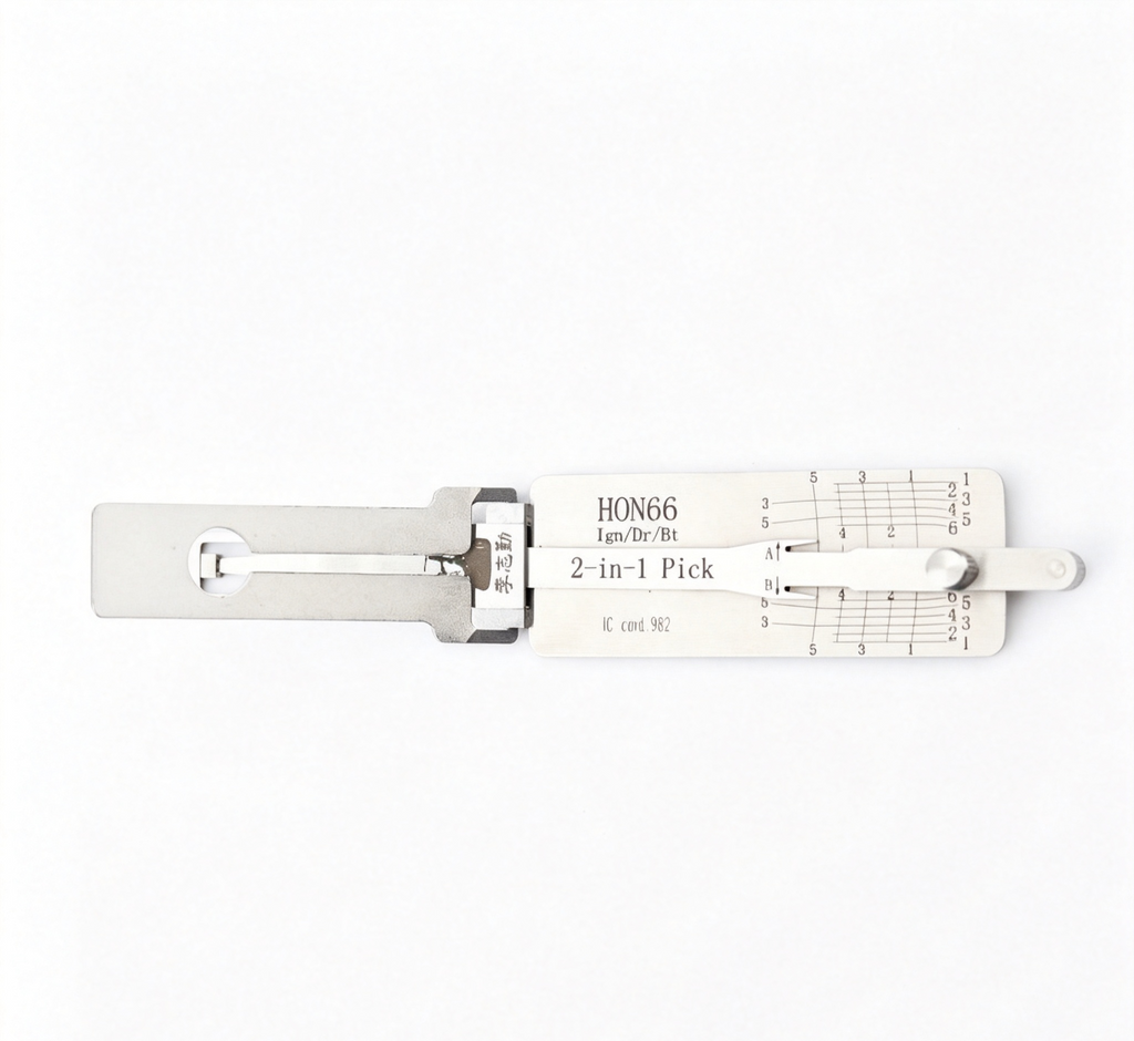 🔧 Lishi 2-in-1 HON66 Auto Lock Pick & Decoder, Ultimate Car Decoding Tool