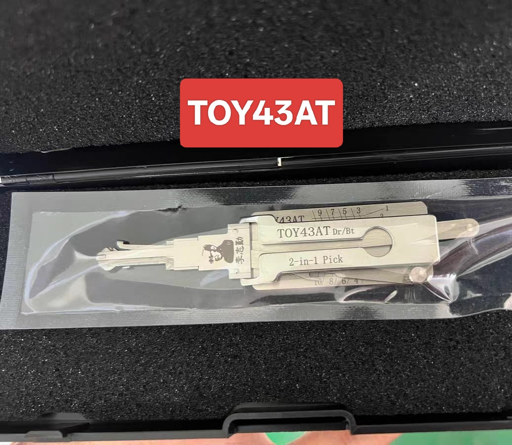🔧 Lishi TOY43AT(Dr/Bt) 2-in-1 Car Lock Pick & Decoder | Professional Auto Lock Tool