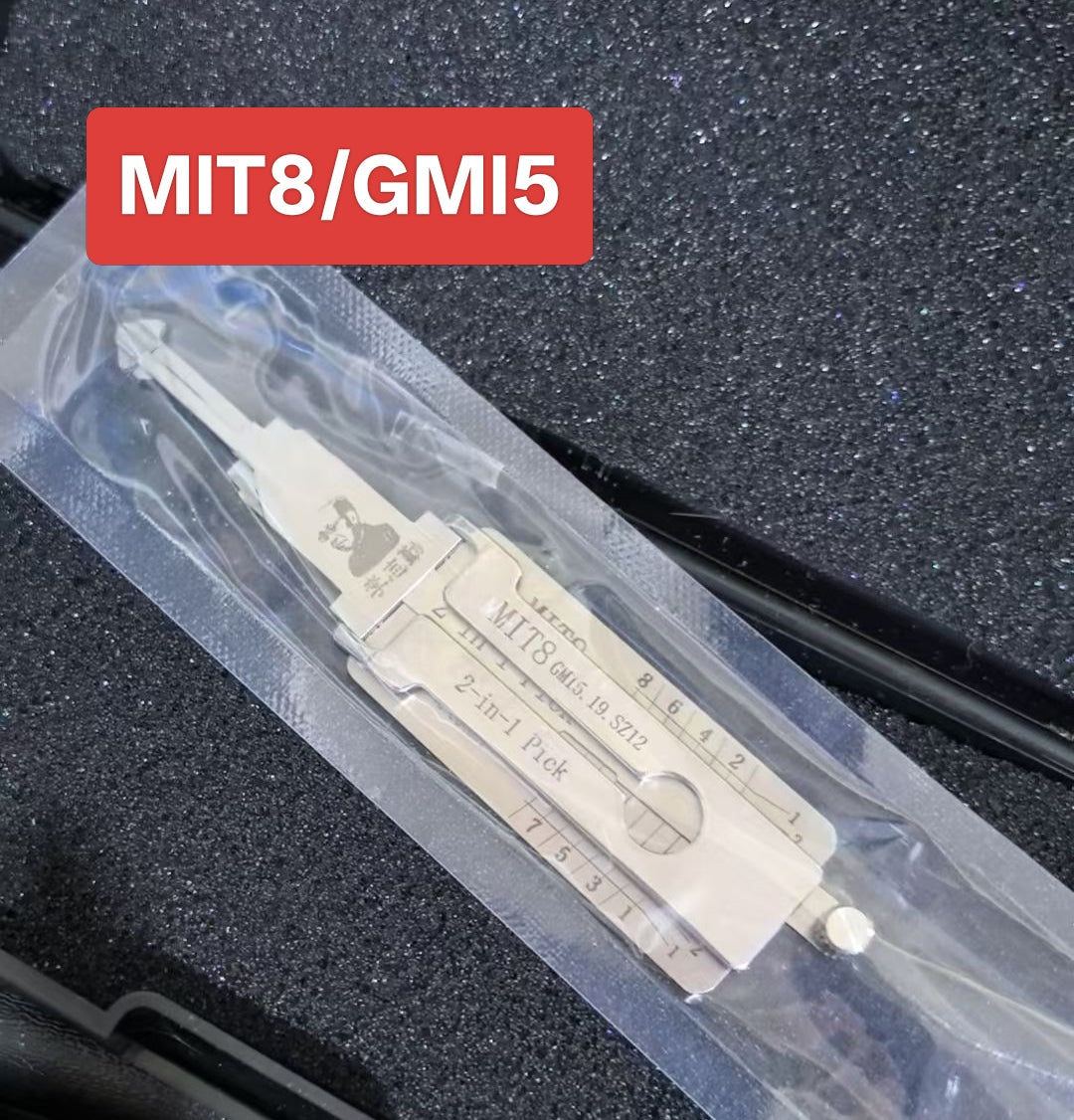 🔧 Lishi MIT8/GMI5 2-in-1 Car Lock Pick & Decoder | Professional Locksmith Tool