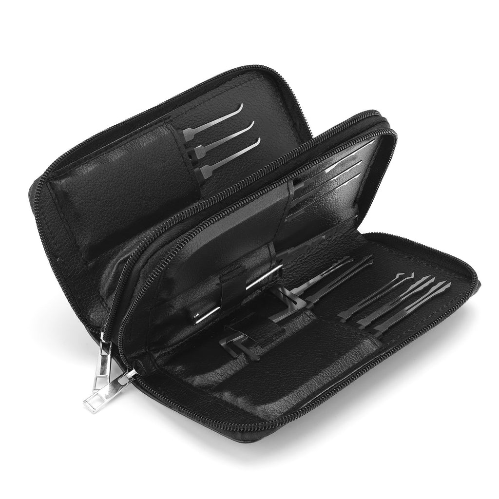 🧰24Pcs Titanium Plated Lock Pick Set | Stainless Steel White Hook Locksmith Tools