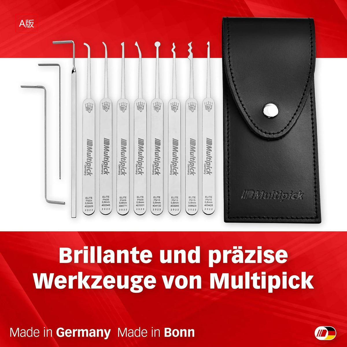🧰11 Pieces Single Hook & Rake Lock Pick Set | Bestseller in Europe & America Professional Locksmith Tools