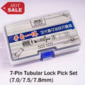 🧰HUK 3Pcs Tubular Lock Pick Set | Manual & Automatic Integrated 7-Pin Tubular Locksmith Tools