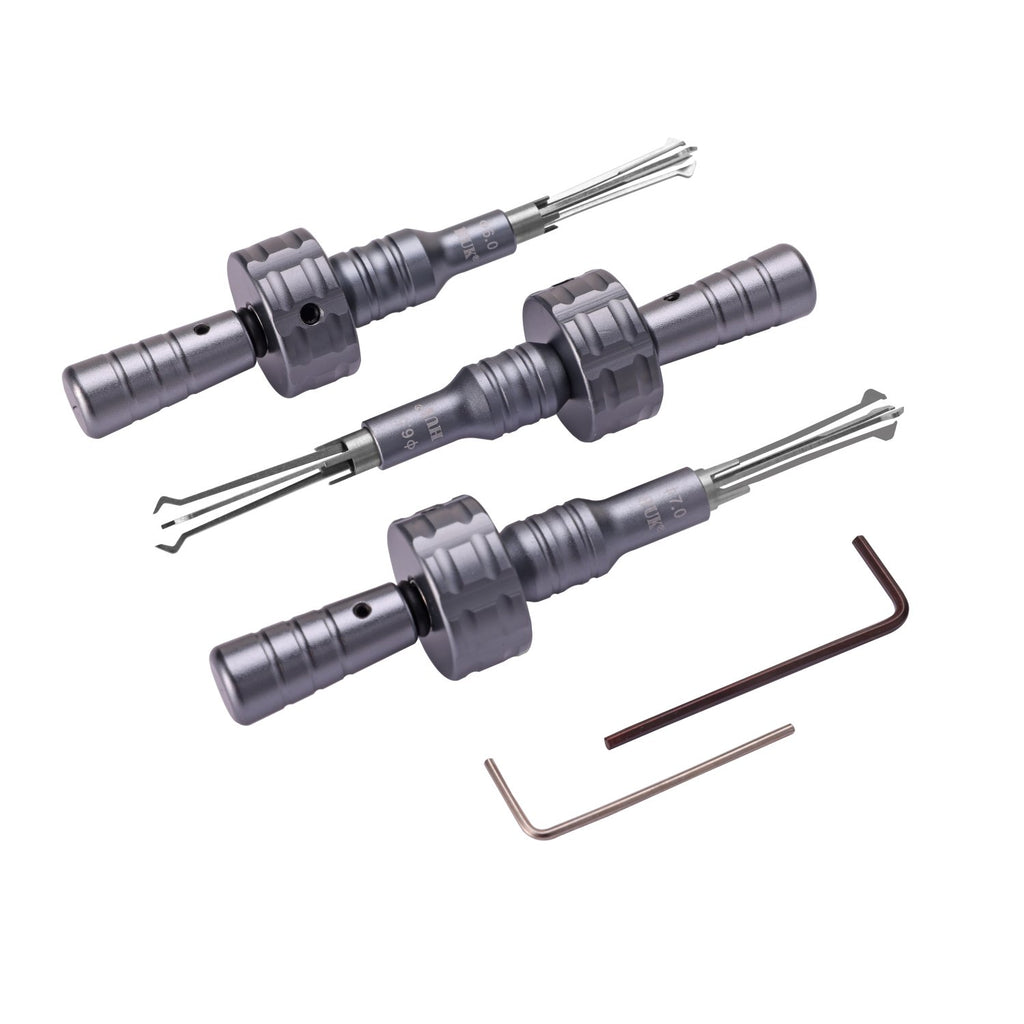 🧰HUK 3Pcs Cross Lock Pick Set | Professional Cross Locksmith Tools