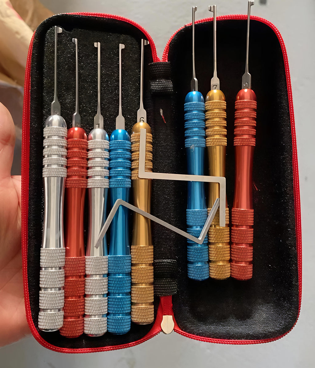 🧰HUK Color Kaba Hook 8Pcs Set | Professional Locksmith Lock Pick Tool Set