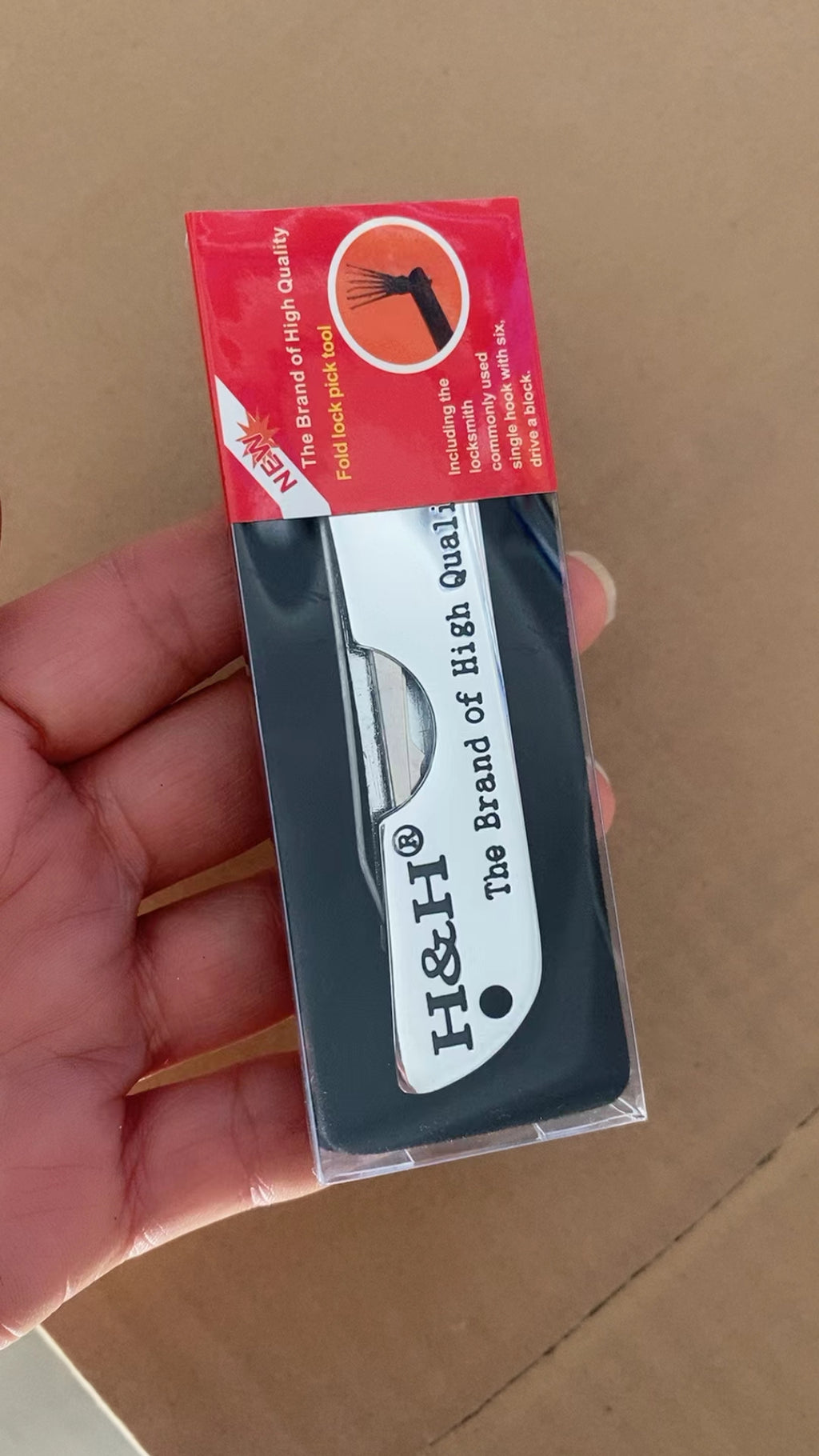 🧰H&H Folding Multi‑Function Lock Pick Set | Professional Portable Locksmith Pin Remover Tool
